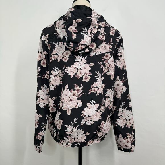 Volcom Floral Windbreaker Jacket Black Lightweight Ski Snowboard Outdoors Size S - Picture 8 of 15